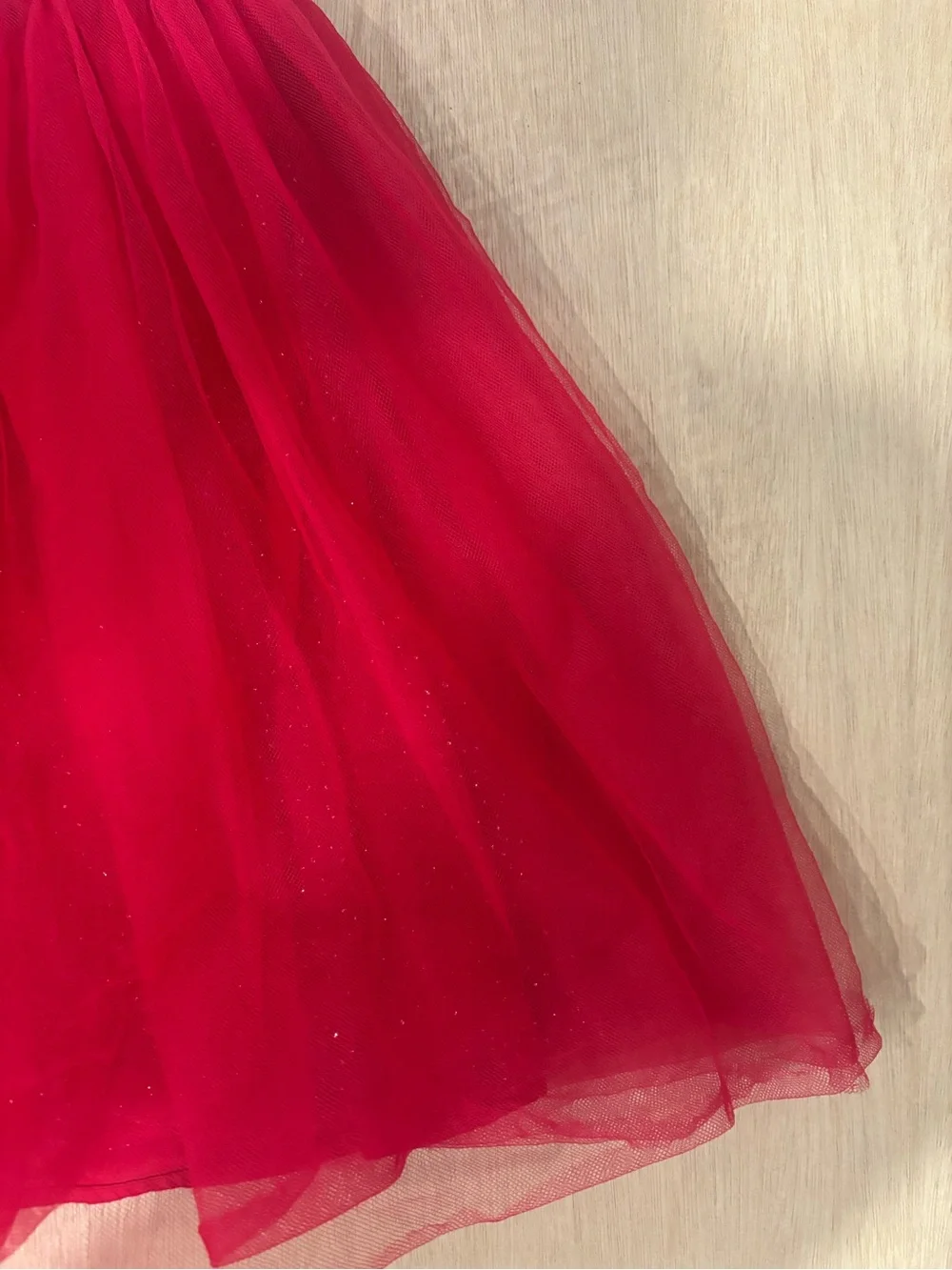 American Girl Size 10 Red Sequin Tulle Christmas Holiday Party Dress